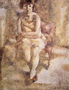 Jules Pascin Have red hair Lass oil on canvas
